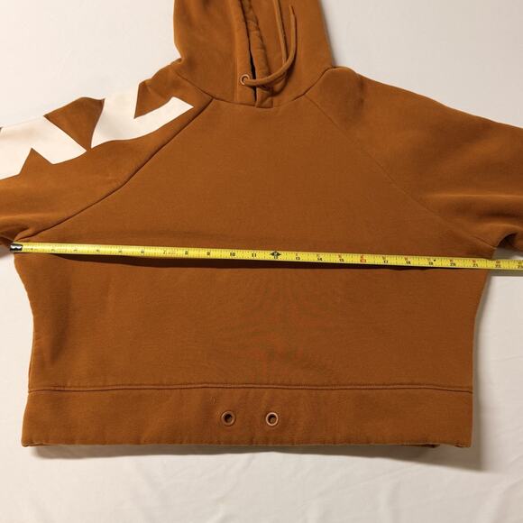 Zyia Brown Active crop hoodie women size S pullover sweatshirt Logo Gym Training - Picture 9 of 11